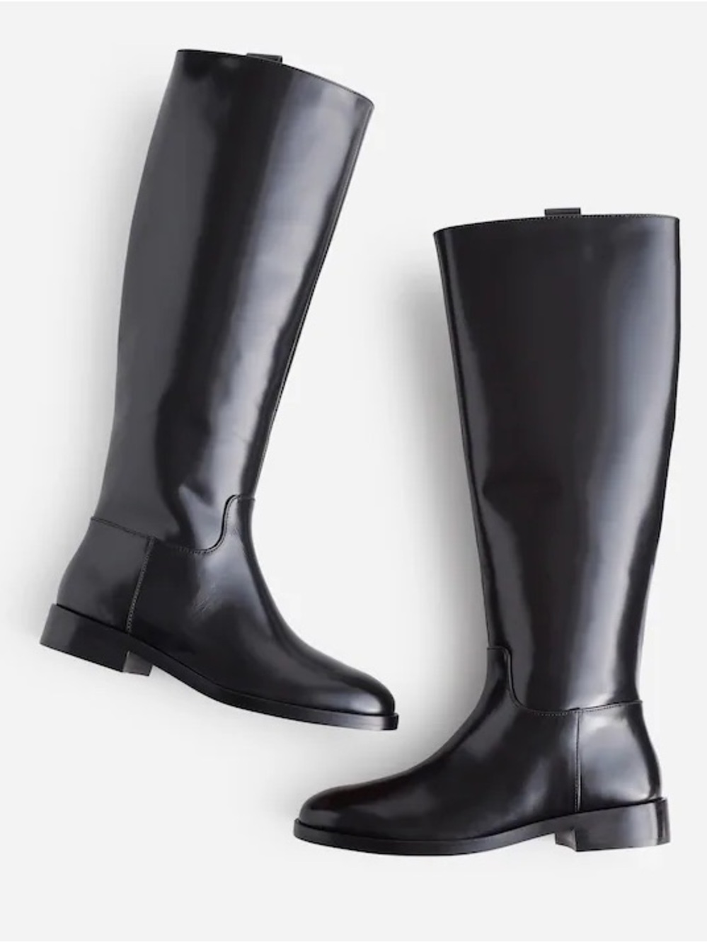 MADEWELL The Adalai Knee-High Boot Classic Tall Leather Riding Boots - Black NEW